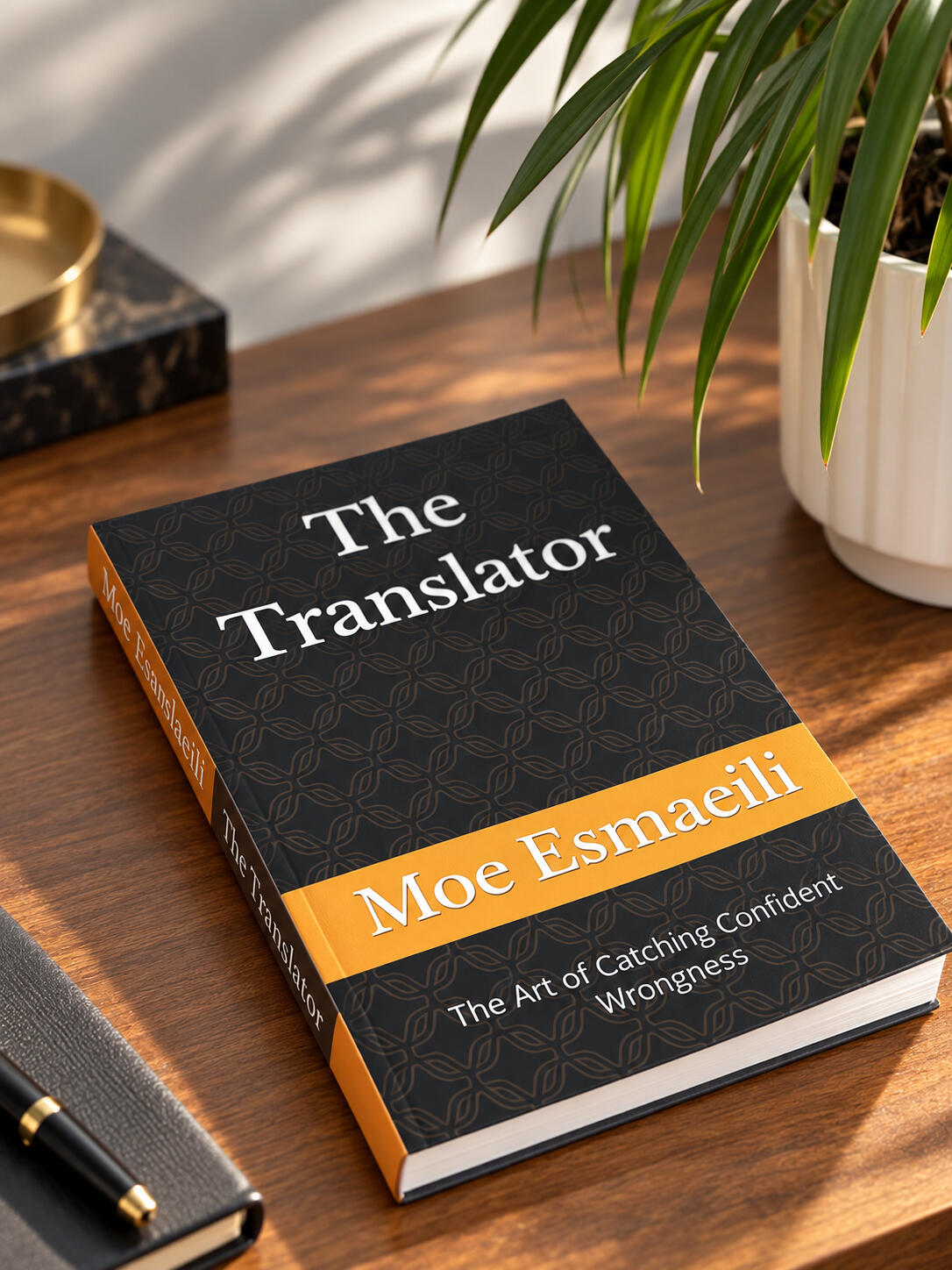 The Book an image of the design of the front of the book, The Translator
